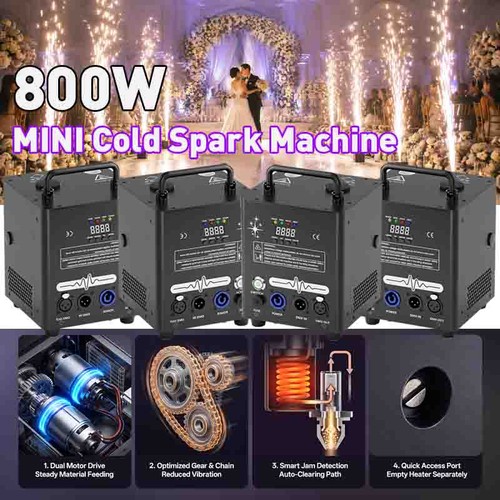 4pcs 800w cold spark - cold,