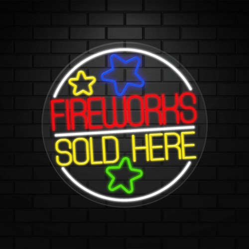 Fireworks sold here sign - fireworks,